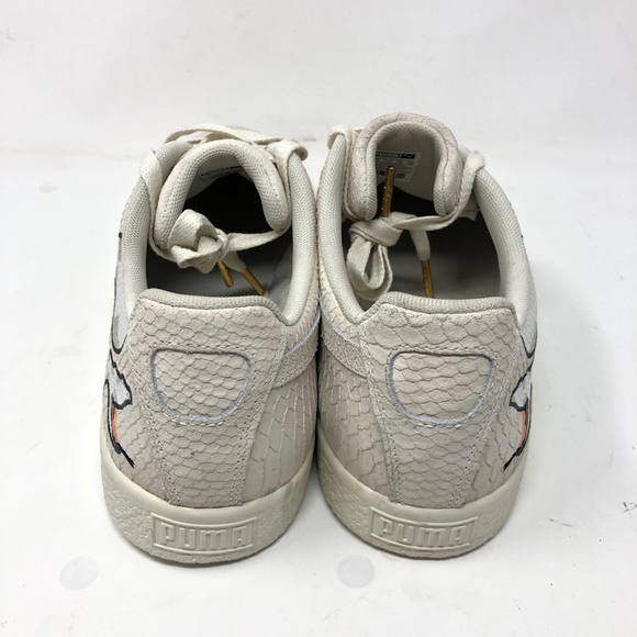 MENS PUMA CLYDE WHITE SNAKE EMBRIODERY 36811101